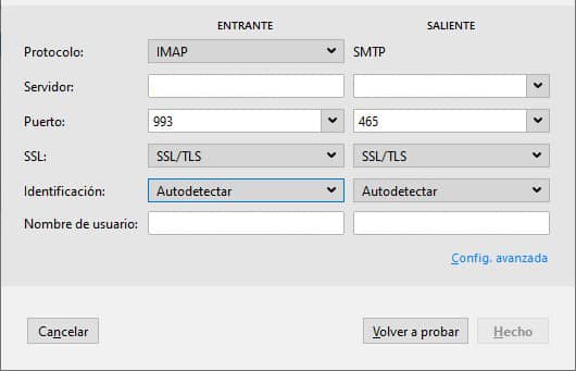 correos corporativos en thunderbird manualmente